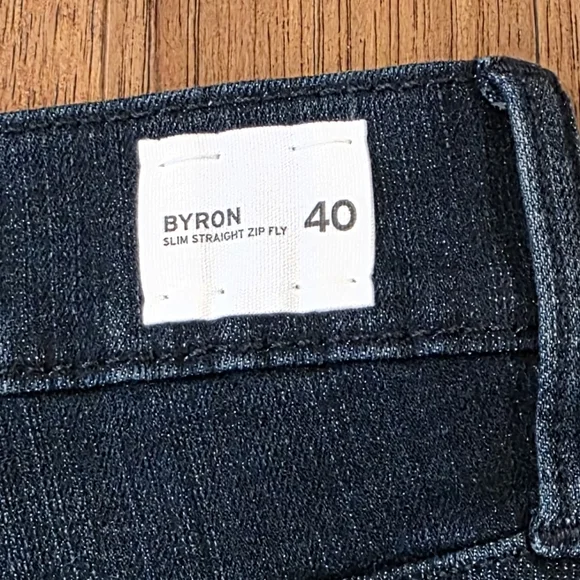 NWT Hudson Byron Slim Straight Zip Fly Stretch Denim Jeans in Lambert Blue. 40 - Picture 3 of 12
